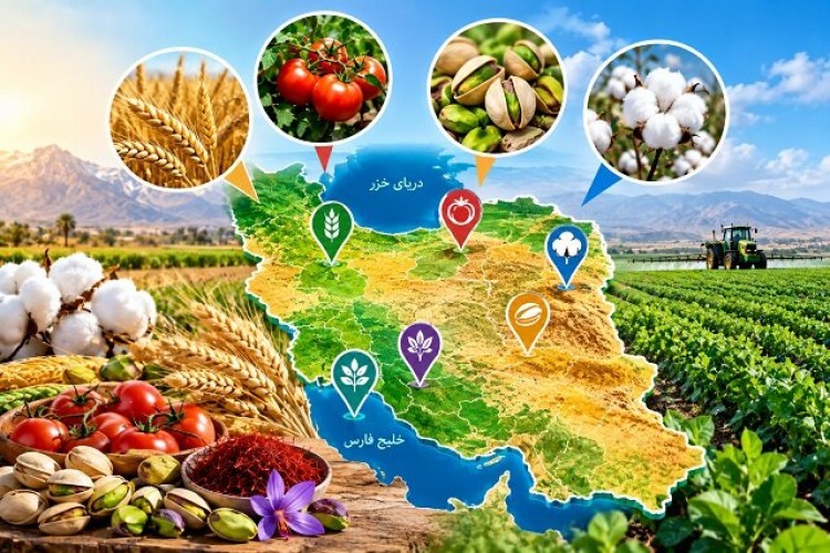قطب‌های تولید «محصولات استراتژیک زراعی» در ایران