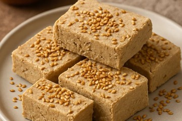 مواد لازم و طرز تهیه حلوا کنجدی