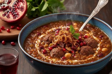 طرز تهیه آش انار تهرانی مجلسی و خوشمزه: رازهای یک آش سنتی بی‌نظیر