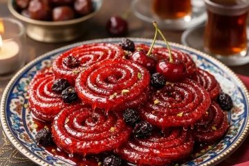 طرز تهیه زولبیا آلبالویی برای ماه رمضان