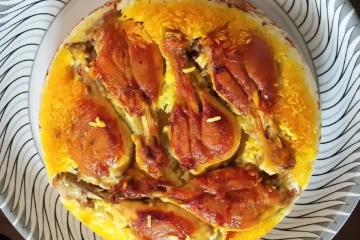 طرز تهیه باسترما پلو با ران مرغ؛ یک غذای اعیانی